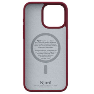 Njord "Suede MagSafe" dėklas skirtas Apple iPhone 15 Pro, red - Image 2
