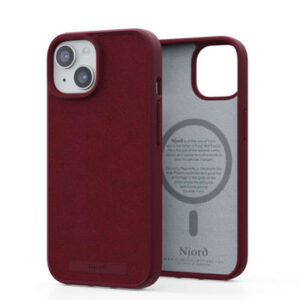 Njord "Suede MagSafe" dėklas skirtas Apple iPhone 15 Pro, red