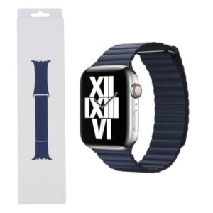Apple Leather LOOP apyrankė 44/45/46/49mm MLHM2ZM/A SIZE L MIDNIGHT BLUE SEAL