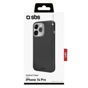 SBS juodos spalvos Instinct dėklas Rigid, velvet touch, skirtas Apple iPhone 14 Pro