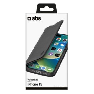 SBS dėklas Wallet Smooth dėklas skirtas Apple iPhone 15