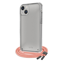 SBS Dėklas with necklace for iPhone 14, salmon rožinės spalvos