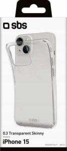 SBS Skinny Apple iPhone 15 dėklas Transparent