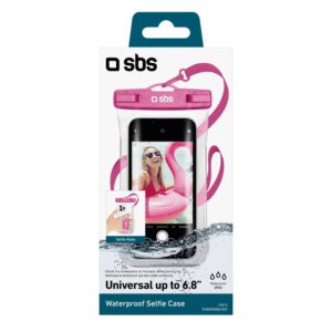 SBS Waterproof case for smartphones up to 6.8" rožinės spalvos