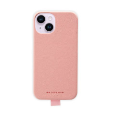 SBS case&me Apple iPhone 15 case with leather finish, microfiber interior purple