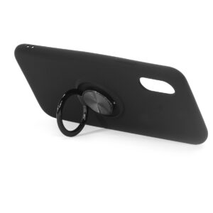 Silikoninis dėklas Ring Samsung Galaxy A02S juodos spalvos