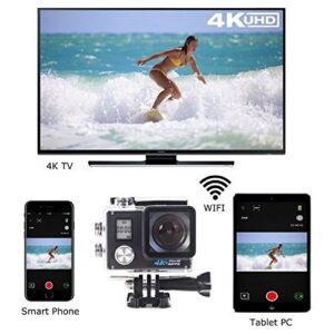 SPORTS CAMERA WIFI 4K IMMERSION 30M juodos spalvos
