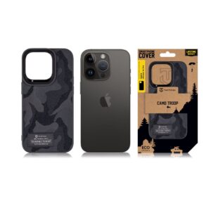 Tactical Camo Troop dėklas skirtas Apple iPhone 14 Pro juodos spalvos