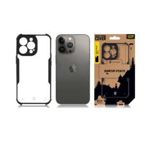 Tactical Quantum Stealth dėklas skirtas Apple iPhone 13 Pro Clear/juodos spalvos
