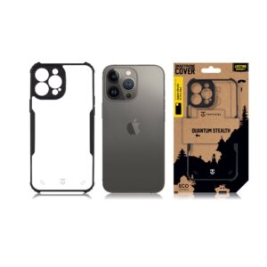 Tactical Quantum Stealth dėklas skirtas Apple iPhone 13 Pro Max Clear/juodos spalvos