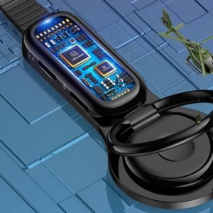 USAMS Adapter AU06 2w1 Lightning - 2 x lightning + ring holder juodos spalvos SJ274LN01 (US-SJ274) - Image 3