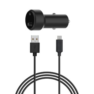XQISIT Automobilinis įkroviklis 2,4A 1XUSB-A TO USB-MICRO BLACK BOX