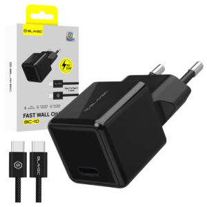 Blavec Wall charger BC-10 - Type C - PD 25W 3A with Type C to Type C cable (TCBC10-CB253A) juodos spalvos