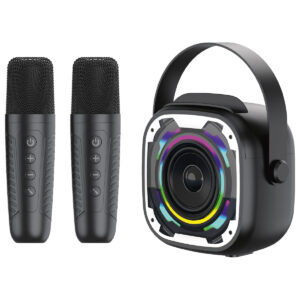 Blavec nešiojama bluetooth kolonėlė WS-08 Karaoke Idol - 8W su 2 mikrofonais (WS08-2MB) juodos spalvos