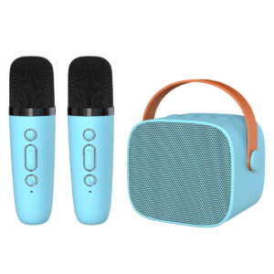 Blavec nešiojama bluetooth kolonėlė WS-07 Karaoke Party - 5W su 2 mikrofonais (WS07-2MBL) mėlynos spalvos