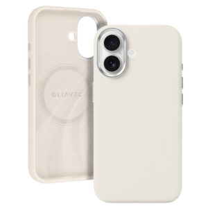 Liavec Silky dėklas su Metal Camera Frame skirtas Apple iPhone 17 beige