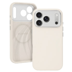Liavec Silk Shield dėklas su Metal Camera Frame skirtas Apple iPhone 17 Pro beige