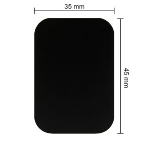Metal plate for magnet holders - rectangular 35x45mm grey - Image 1