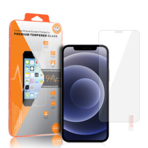 Apsauginis stiklas oranžinės spalvos skirtas Apple iPhone 12 MINI