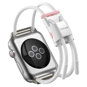 Baseus Adjustable sports strap Let`s Go skirtas Apple Watch 3/4/5/6/SE 38/40mm (LBAPWA4-A24) White-pink - Image 1