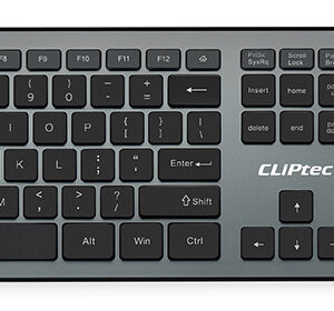 Cliptec Set of multimedia keyboard + optical mouse 1200DPI Slimline Air RZK350 wireless grey