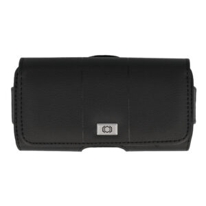 Tel Protect MAX Belt Holster (SIZE 17) skirtas Apple iPhone 16/16 Pro/17/17 Pro/Samsung A54 5G/S23 FE/S24/S24 Plus/S25/S25 Plus black, leather (155x75x12 mm)