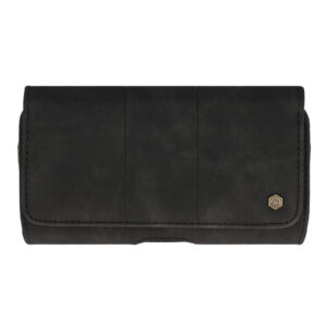 Tel Protect MAX Belt Holster (SIZE 18) skirtas Apple iPhone 15 Pro Max/ 16 Plus/16 Pro Max/17 Air/17 Pro Max/Samsung A16/A35/A53/A55/M35/S24 Ultra/S25 Ultra/Xiaomi Redmi 14C czarny, skóra (165x80x12 mm)