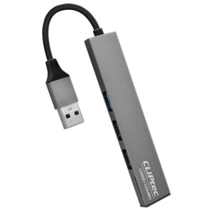 Cliptec Adapter HUB - USB to USB 3.1 + 2xUSB 2.0 + microSD - Slim Combo RZR545 grey - Image 1