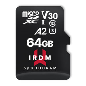 GOODRAM Memory MicroSD Card IRDM - 64GB with adapter UHS I U3 V30 A2 170MB/s - Image 1