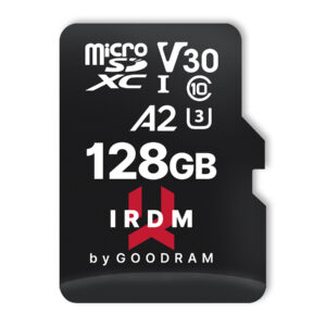 GOODRAM Memory MicroSD Card IRDM - 128GB with adapter UHS I U3 V30 A2 170MB/s