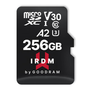 GOODRAM Memory MicroSD Card IRDM - 256GB with adapter UHS I U3 V30 A2 170MB/s