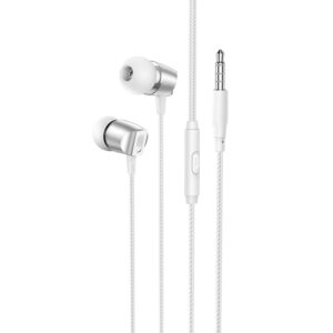 Borofone Earphones BM66 New Sound with microphone silver - Image 1