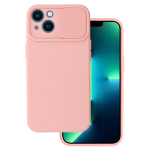 Camshield Soft skirtas Apple iPhone 14 Salmon