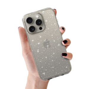 Crystal Glitter Dėklas skirtas Apple iPhone 14 Pro Max Silver