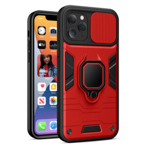 Ring Lens Dėklas skirtas Apple iPhone 14 Pro Red