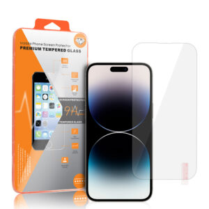 Apsauginis stiklas oranžinės spalvos skirtas Apple iPhone 14 PRO MAX - Image 1