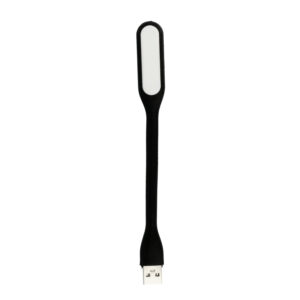 Mini LED Lamp Silicone USB juodos spalvos