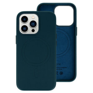 MagSafe Leather Dėklas Apple iPhone 14 Pro Navy