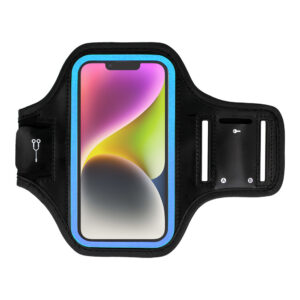 Armband SLIM Type 2 Dėklas skirtas Apple iPhone 15 Pro Max/16 Pro Max/Samsung A15/A16/A25/A34/A55/M35/S20 FE/S24 FE/S24 Plus/S24 Ultra (6,0 Inches) juodos spalvos-blue