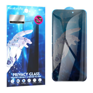 Borofone Tempered glass BF7 Diamond Armor Full Screen Anti-spy skirtas Apple iPhone 15 Pro - 10 pieces - Image 1