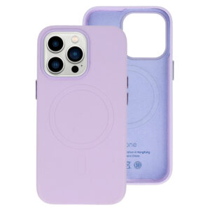 MagSafe Leather Dėklas Apple iPhone 15 Plus Purple