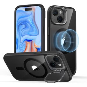 Dėklas ESR Classic Kickstand Halolock Magsafe skirtas Apple iPhone 15 Plus - Clear juodos spalvos
