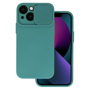 Camshield Soft skirtas Apple iPhone 15 Plus Dark green