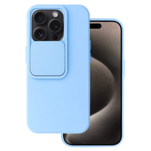 Camshield Soft skirtas Apple iPhone 15 Pro Light blue