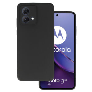 Back Dėklas MATT for MOTOROLA MOTO G84 5G juodos spalvos