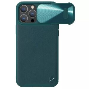 Nillkin CamShield S Leather Magnetic Dėklas skirtas Apple iPhone 14 Pro green