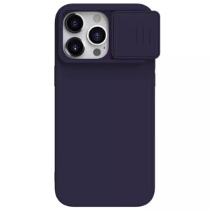 Nillkin CamShield Silky Silicone Dėklas skirtas Apple iPhone 15 Pro Max dark purple
