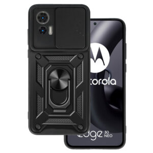 Slide Camera Armor Dėklas for Motorola Edge 30 Neo 5G juodos spalvos