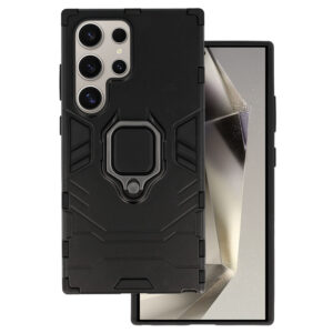 Ring Armor Dėklas skirtas Samsung Galaxy S24 Ultra juodos spalvos