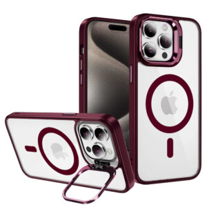 Tel Protect Kickstand Magsafe Dėklas skirtas Apple iPhone 14 Pro burgundy